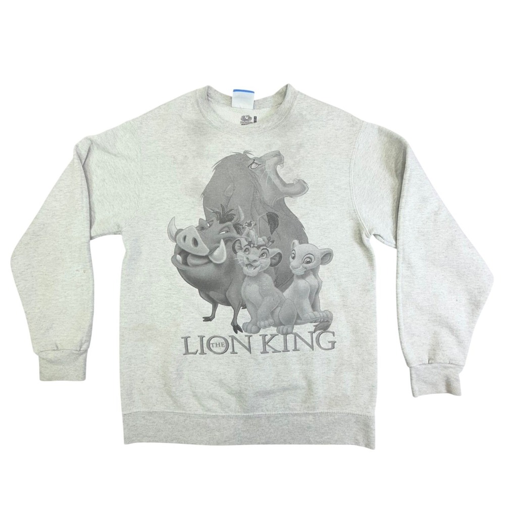 Vintage Freeze Disney The Lion King Sweatshirt Kids Small Big Logo Spellout Gray